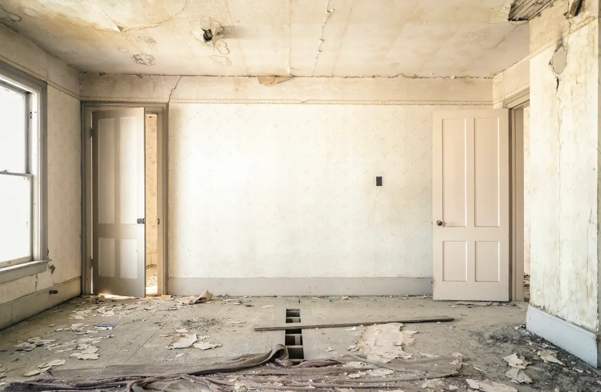 Waste disposal crew managing a cleanout project in Central Gardens